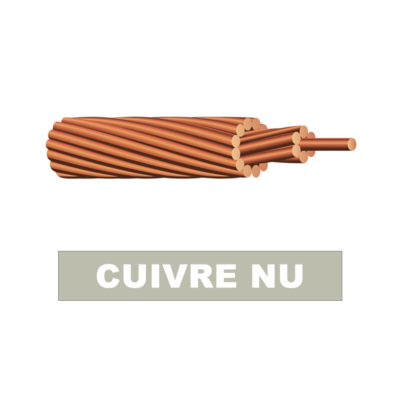 Fil de terre en cuivre nu 16 mm2 25mm2 35mm2 50mm2 - jytopcable